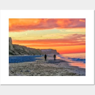 Cromer Beach at Sunset Posters and Art